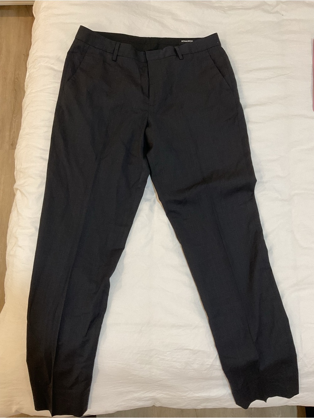 Bonobos Jetsetter Wool Dress Pants Athletic Fit Black 33x32